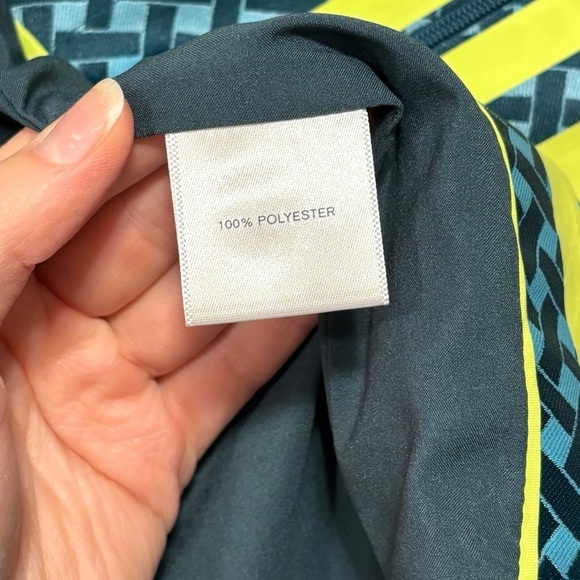 Argent Elegant Teal Lattice Patterned Women's Belted Blazer Jacket Size 2 - Picture 9 of 11